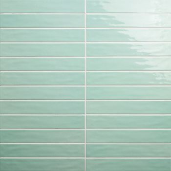 Wandtegel Sidney Aqua  handvorm glans 5x30 cm