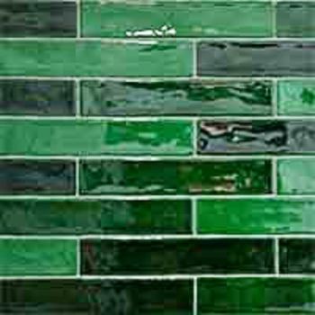 Wandtegels Handvorm 5x25cm MIX Emerald Green