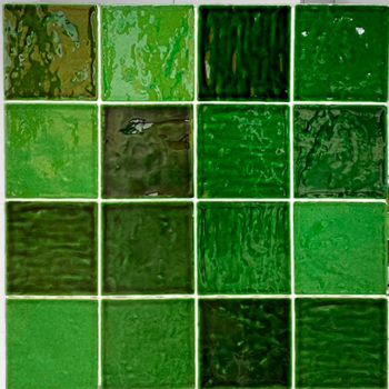 Wandtegel Nador Emerald Green Mix 11.5x11.5cm