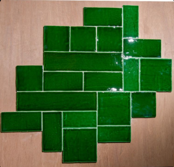 Spaans witje Emerald Wandtegel 13x13 handvorm - Afbeelding 3