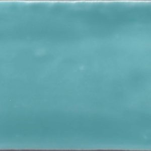 Turquoise "turquoise" handvorm glans 7.5x15 cm