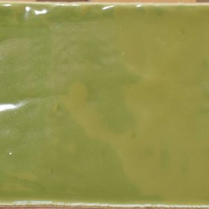 Groen "Turtle" handvorm glans 7.5x15 cm