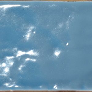 Blauw "Blue belle" handvorm glans 7.5x15 cm