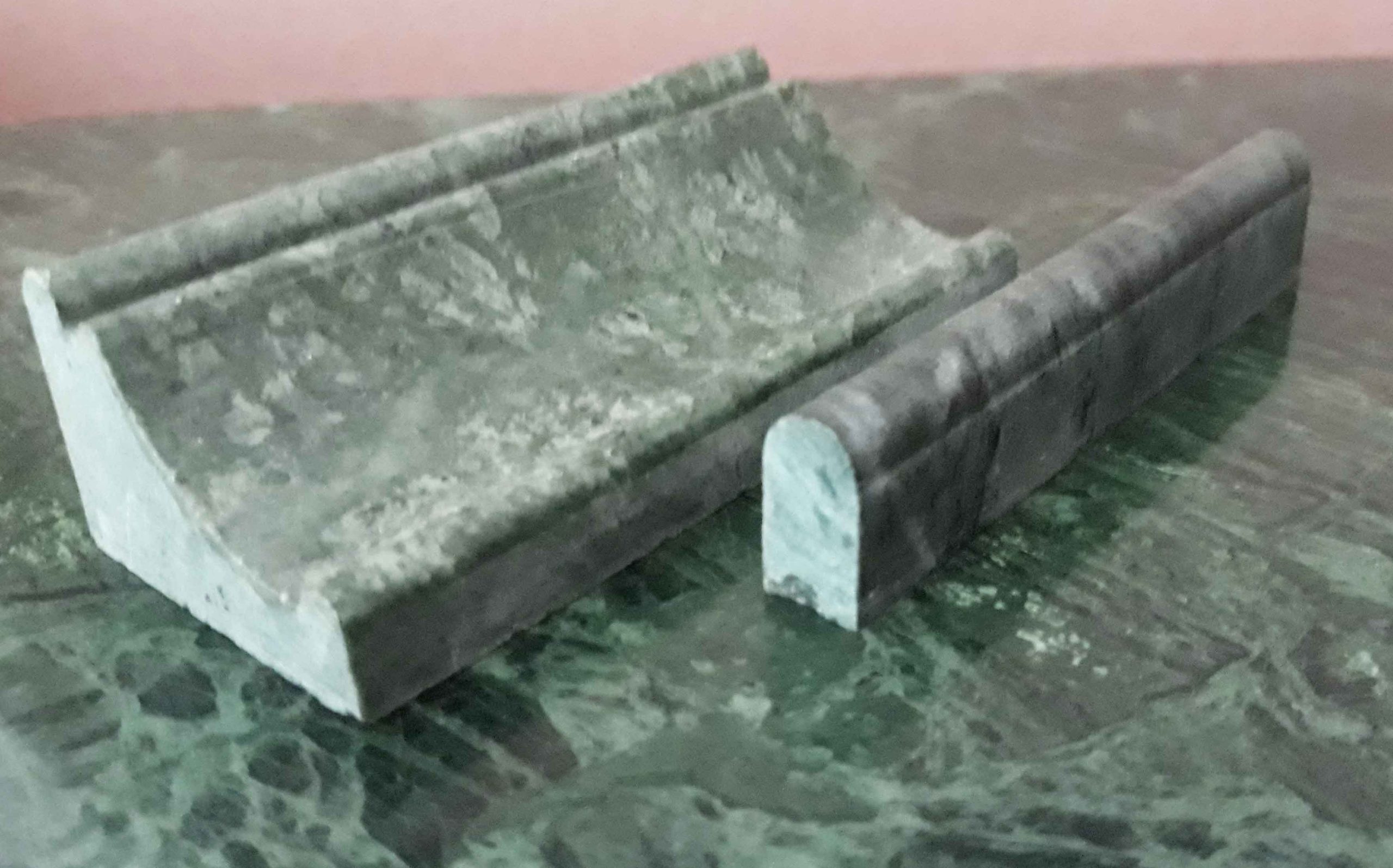 Marmeren capitel Emerald Green 4.5x13cm - Afbeelding 2