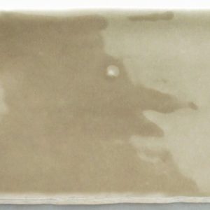 Camel kleurig "Camel" handvorm glans 7.5x15 cm