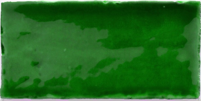 Groen “Emerald green” Wandtegel handvorm 7,5×15