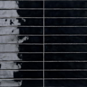 Wandtegels Handvorm 5x25cm ZWART glans