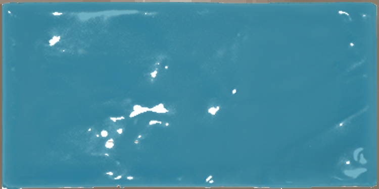 Marine Blauw “Blue Marine”  handvorm glans 7.5×15 cm