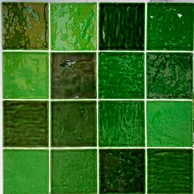 Wandtegel Nador Emerald Green Mix 11.5×11.5cm