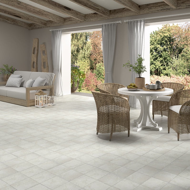 R10 MIKRON 20x20cm Thassos Keramische antislip vloertegel - Afbeelding 2